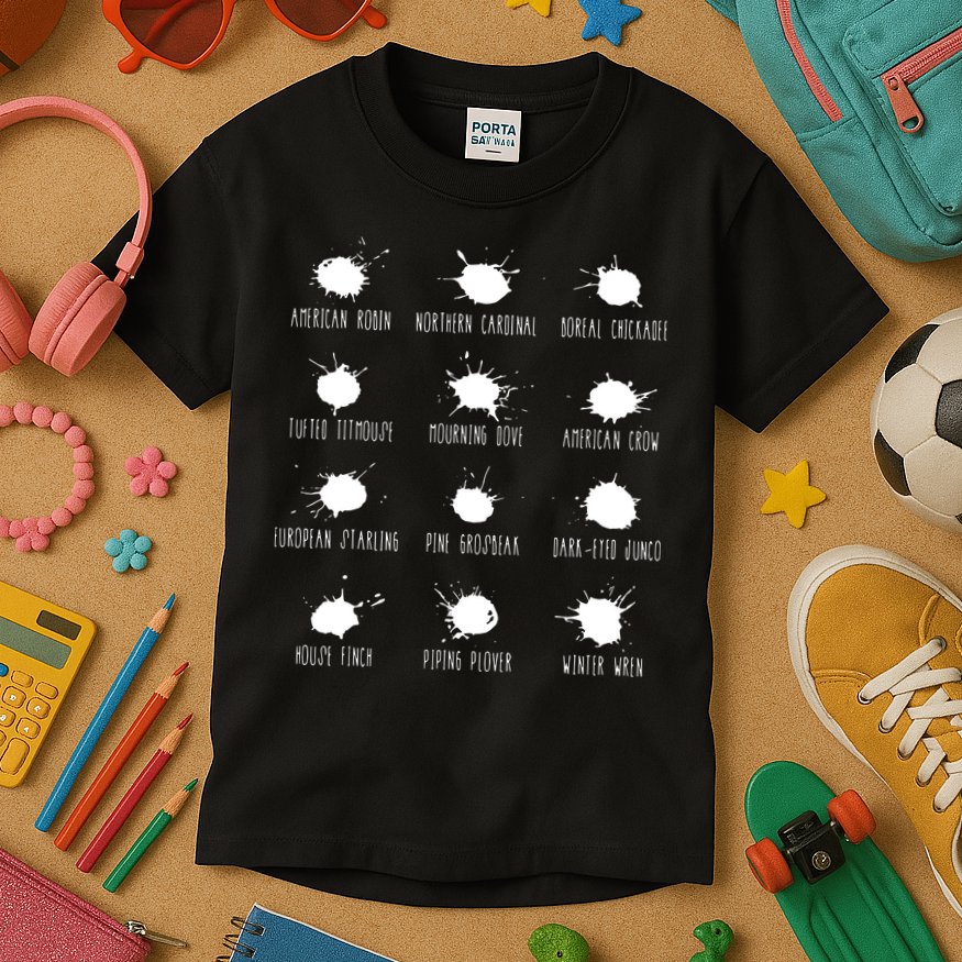 Birds Poops Chart Kids T-Shirt