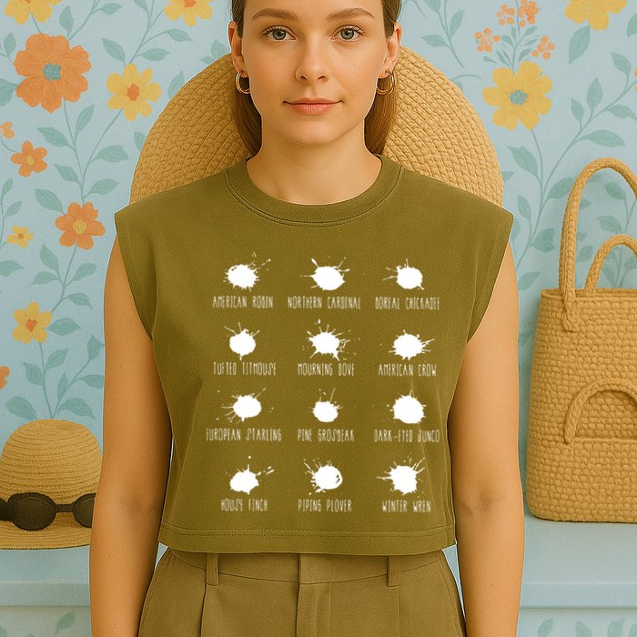 Birds Poops Chart Garment-Dyed Women's Muscle Tee