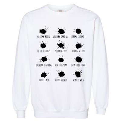Birds Poops Chart Garment-Dyed Sweatshirt