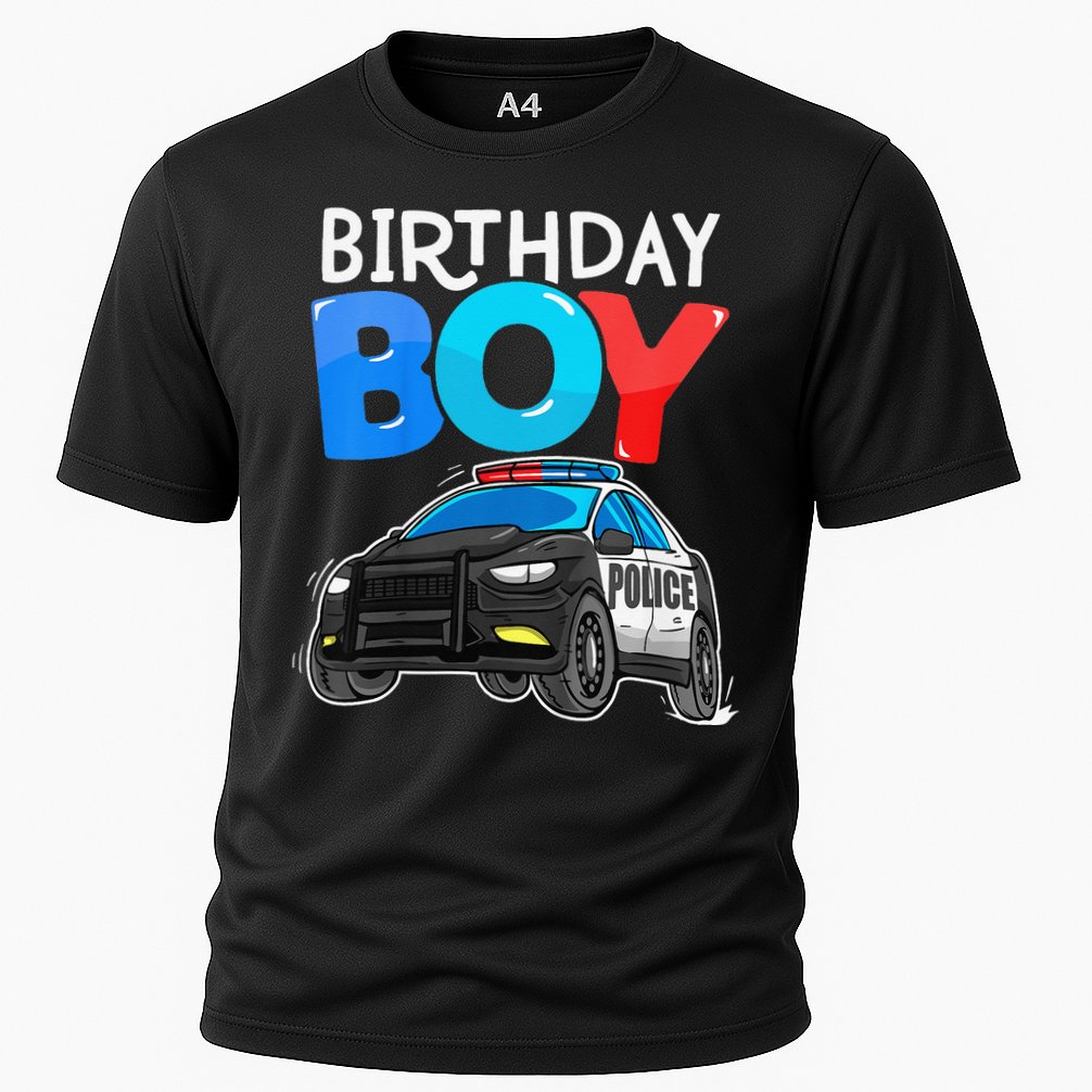 Birthday Police Car Policeman Theme Birthday Performance Shirt