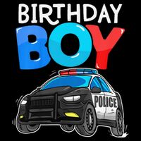 Birthday Police Car Policeman Theme Birthday Hoodie