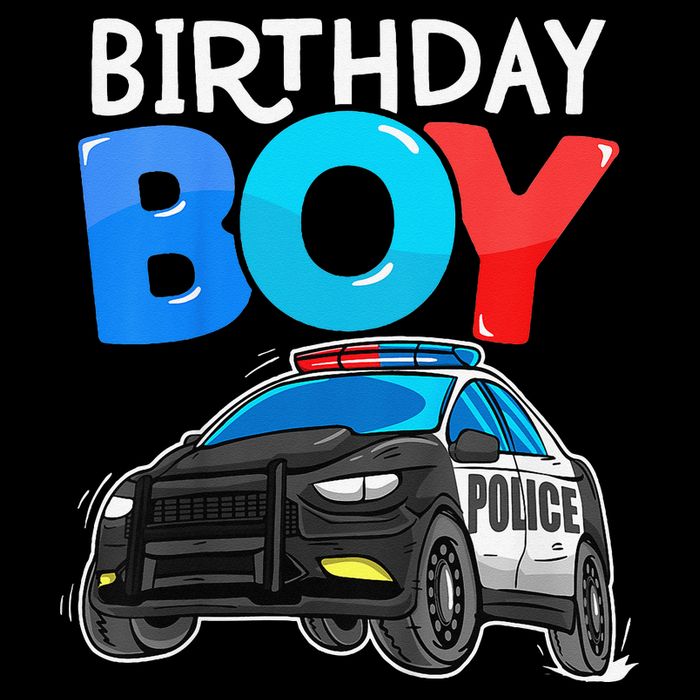 Birthday Police Car Policeman Theme Birthday Hoodie