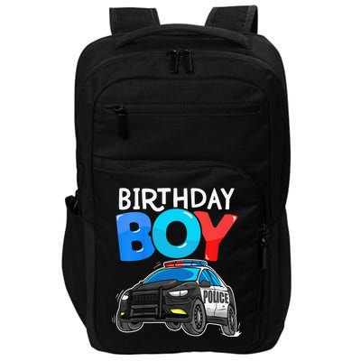 Birthday Police Car Policeman Theme Birthday Impact Tech Backpack