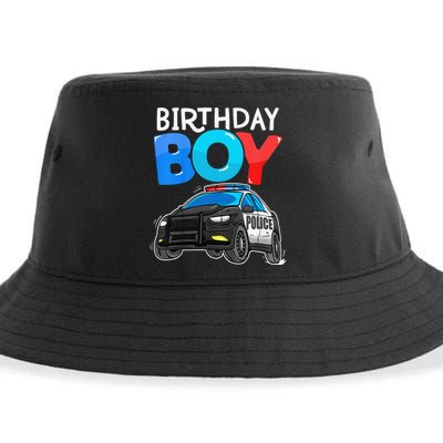 Birthday Police Car Policeman Theme Birthday Sustainable Bucket Hat