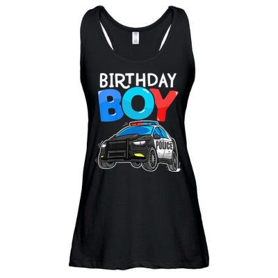 Birthday Police Car Policeman Theme Birthday Ladies Essential Flowy Tank