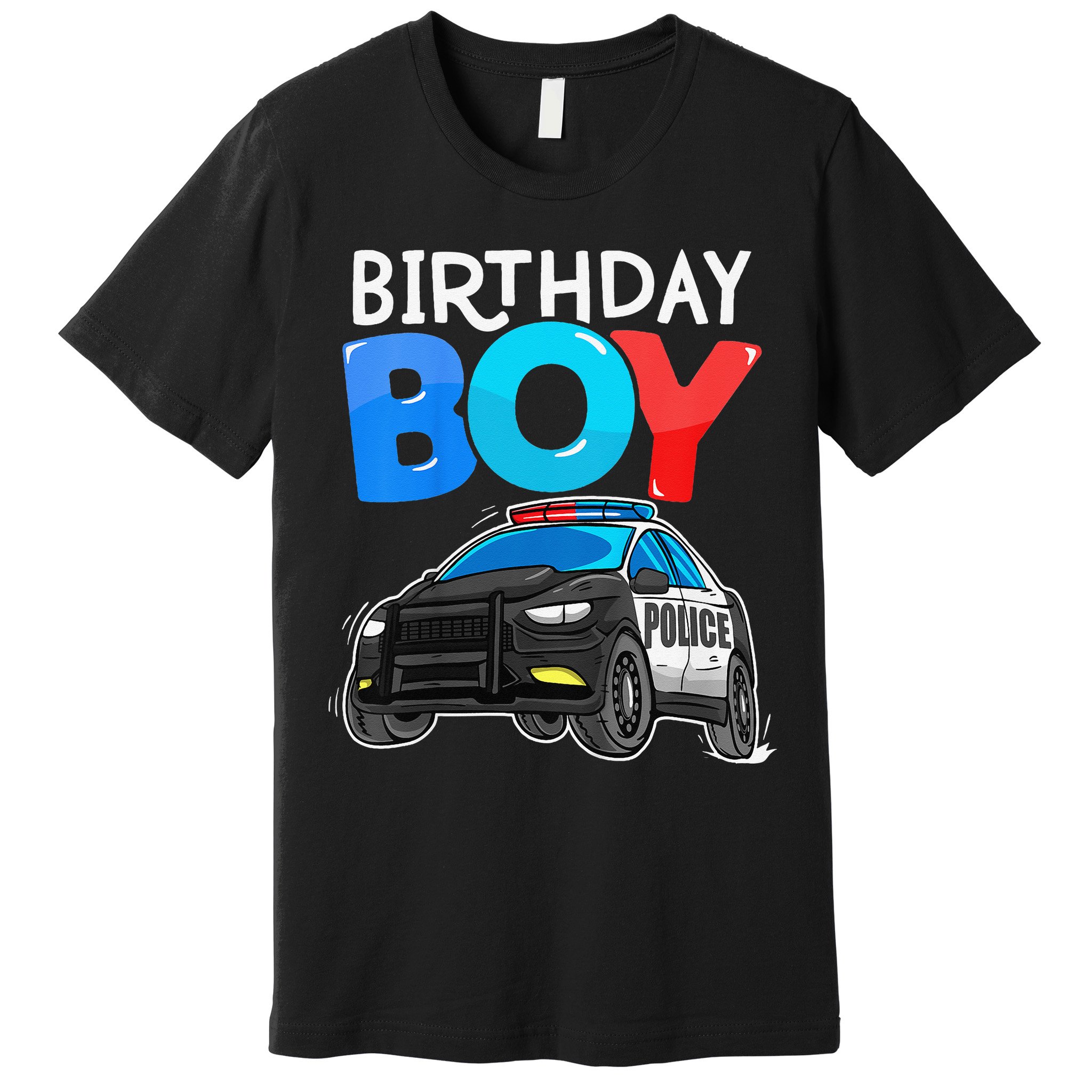 Birthday Police Car Policeman Theme Birthday Premium T-Shirt