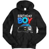 Birthday Police Car Policeman Theme Birthday Tie Dye Hoodie