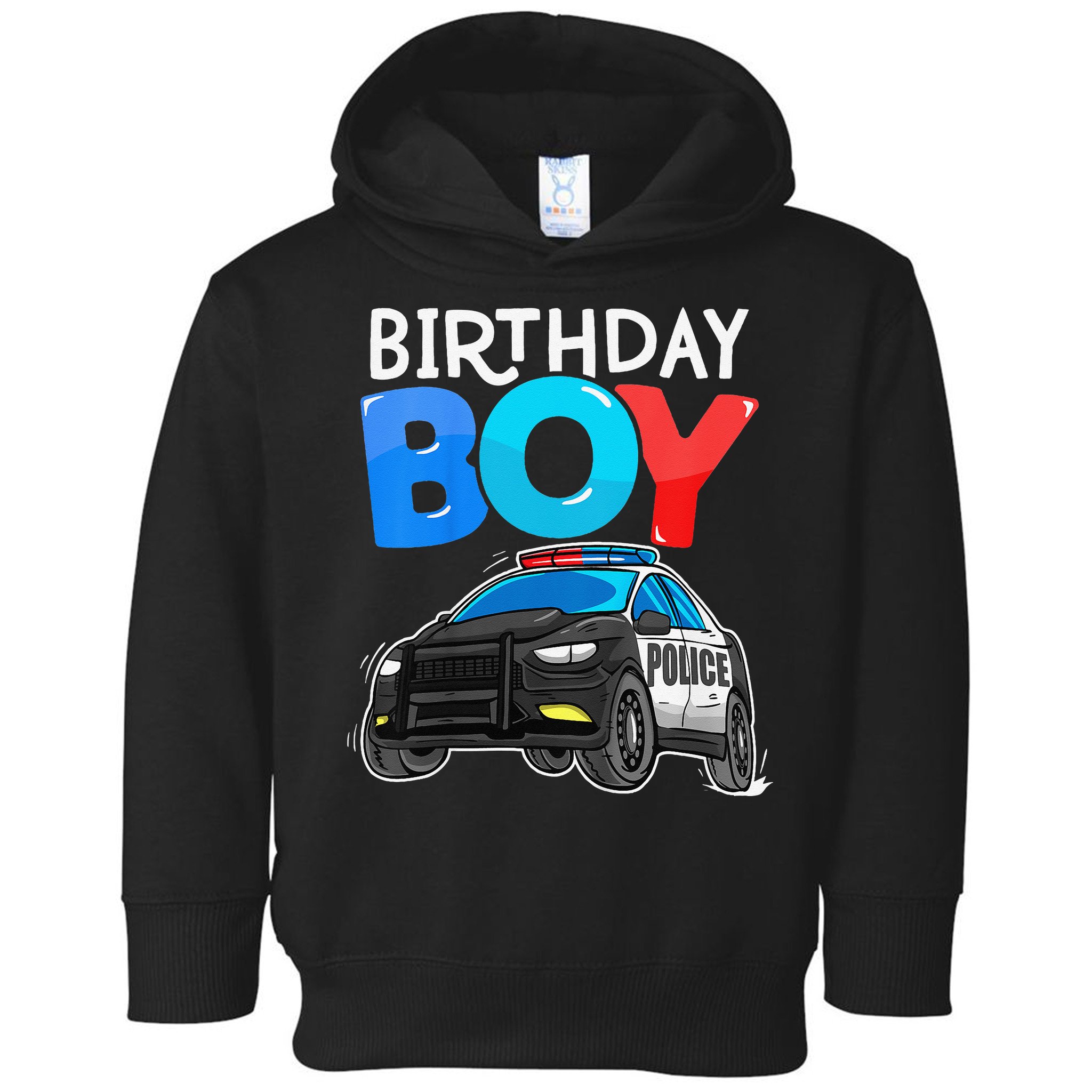 Birthday Police Car Policeman Theme Birthday Toddler Hoodie