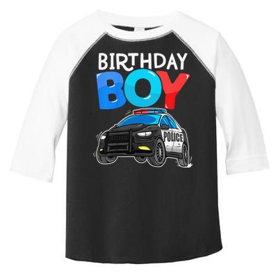 Birthday Police Car Policeman Theme Birthday Toddler Fine Jersey T-Shirt