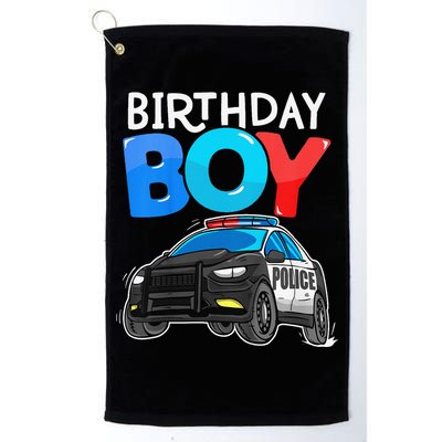 Birthday Police Car Policeman Theme Birthday Golf Towel