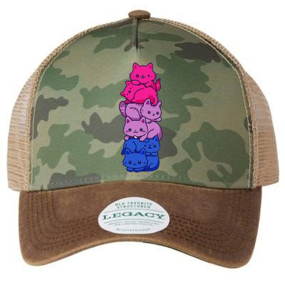 Bi Pride Cat LGBT Bisexual Flag Cute Kawaii Cats Pile Gift Legacy Tie Dye Trucker Hat