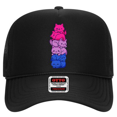 Bi Pride Cat LGBT Bisexual Flag Cute Kawaii Cats Pile Gift Trucker Hat