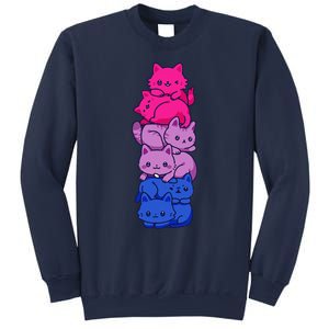 Bi Pride Cat LGBT Bisexual Flag Cute Kawaii Cats Pile Gift Sweatshirt