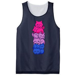 Bi Pride Cat LGBT Bisexual Flag Cute Kawaii Cats Pile Gift Mesh Reversible Basketball Jersey Tank