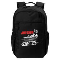 Brother Pit Crew Car Racing Checkered Flag Racer Matching Backpack