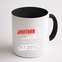 Brother Pit Crew Car Racing Checkered Flag Racer Matching Mug