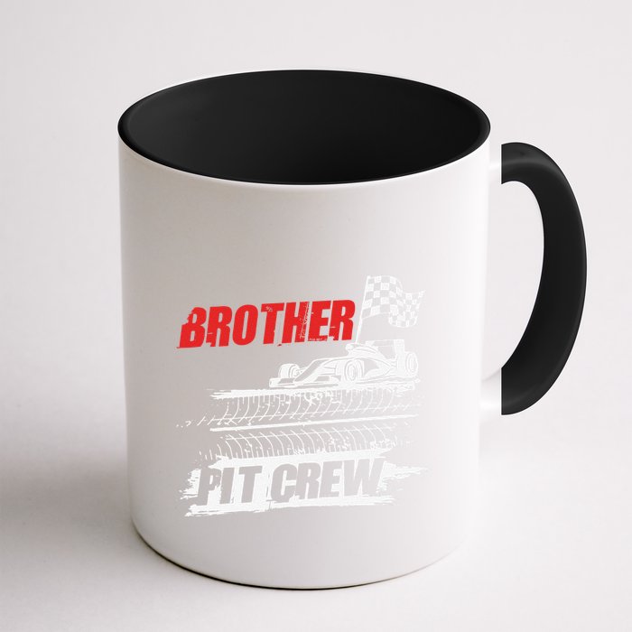 Brother Pit Crew Car Racing Checkered Flag Racer Matching Mug