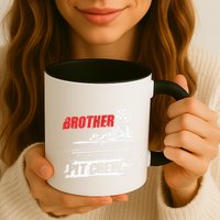 Brother Pit Crew Car Racing Checkered Flag Racer Matching Mug