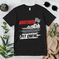 Brother Pit Crew Car Racing Checkered Flag Racer Matching Premium T-Shirt