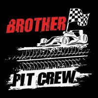 Brother Pit Crew Car Racing Checkered Flag Racer Matching Women's Crop Top Tee