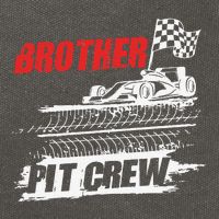 Brother Pit Crew Car Racing Checkered Flag Racer Matching Cotton Canvas Backpack