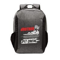 Brother Pit Crew Car Racing Checkered Flag Racer Matching Vector Backpack