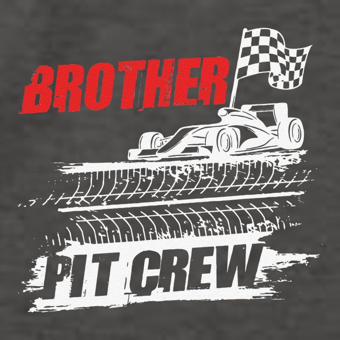 Brother Pit Crew Car Racing Checkered Flag Racer Matching Vector Backpack