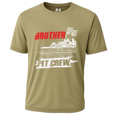 Brother Pit Crew Car Racing Checkered Flag Racer Matching Cooling Performance Crew T-Shirt