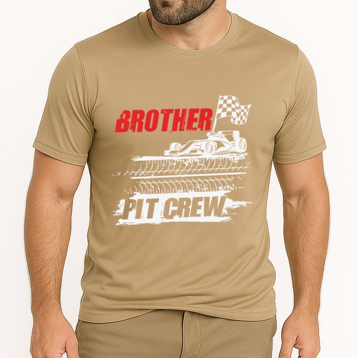 Brother Pit Crew Car Racing Checkered Flag Racer Matching Performance Shirt