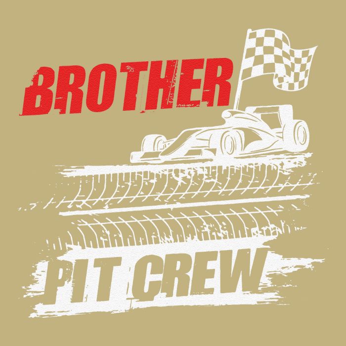 Brother Pit Crew Car Racing Checkered Flag Racer Matching Performance Shirt
