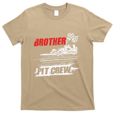 Brother Pit Crew Car Racing Checkered Flag Racer Matching T-Shirt