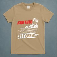 Brother Pit Crew Car Racing Checkered Flag Racer Matching T-Shirt