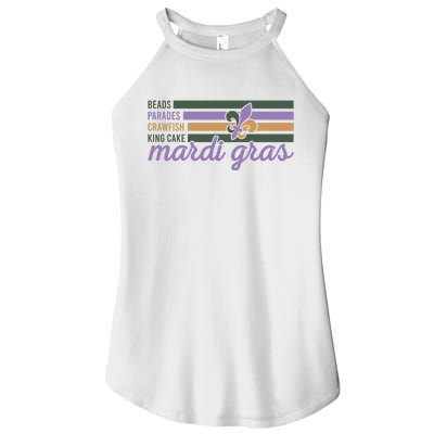 Beads Parades Crawfish King Cake Mardi Gras Women’s Perfect Tri Rocker Tank