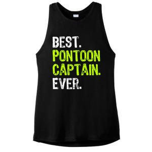 Best Pontoon Captain Ever | Pontoon Boat Ladies PosiCharge Tri-Blend Wicking Tank