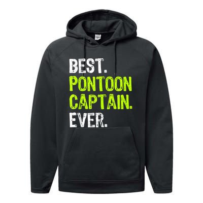 Best Pontoon Captain Ever | Pontoon Boat Performance Fleece Hoodie