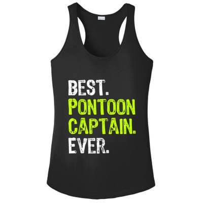 Best Pontoon Captain Ever | Pontoon Boat Ladies PosiCharge Competitor Racerback Tank