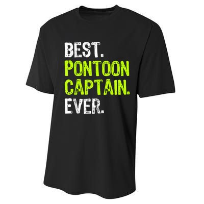 Best Pontoon Captain Ever | Pontoon Boat Performance Sprint T-Shirt