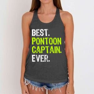 Best Pontoon Captain Ever | Pontoon Boat Women's Knotted Racerback Tank