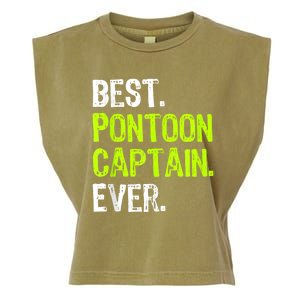 Best Pontoon Captain Ever | Pontoon Boat Garment-Dyed Women's Muscle Tee