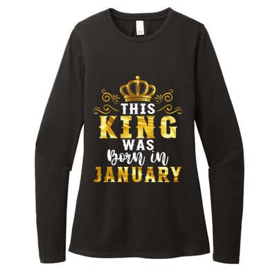 Birthday Party Celebration This King Was Born In January Womens CVC Long Sleeve Shirt