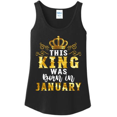 Birthday Party Celebration This King Was Born In January Ladies Essential Tank