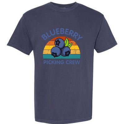 Blueberry Picking Crew Cute Family Blueberries Summer Fruit Garment-Dyed Heavyweight T-Shirt