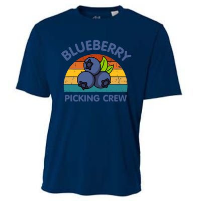 Blueberry Picking Crew Cute Family Blueberries Summer Fruit Cooling Performance Crew T-Shirt