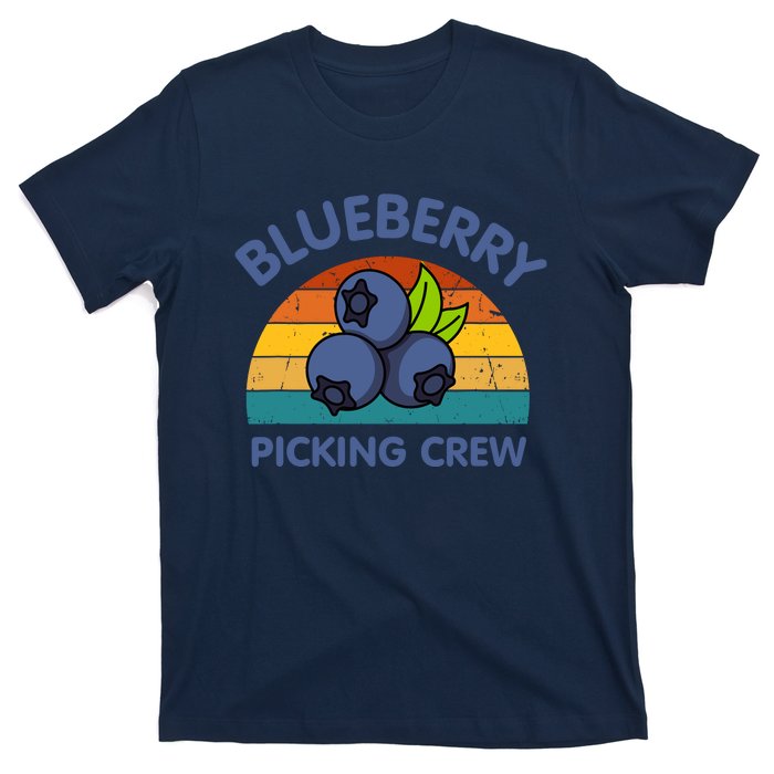 Blueberry Picking Crew Cute Family Blueberries Summer Fruit T-Shirt