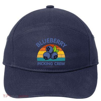 Blueberry Picking Crew Cute Family Blueberries Summer Fruit 7-Panel Snapback Hat
