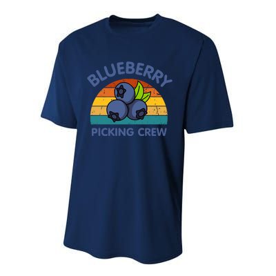 Blueberry Picking Crew Cute Family Blueberries Summer Fruit Performance Sprint T-Shirt