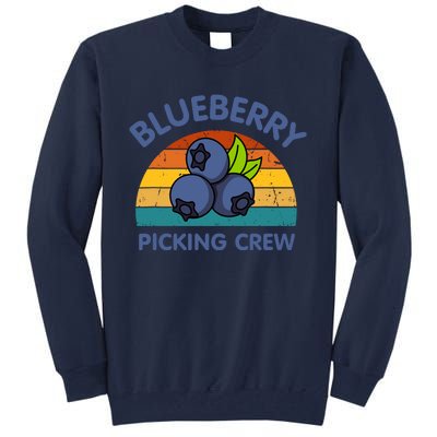 Blueberry Picking Crew Cute Family Blueberries Summer Fruit Tall Sweatshirt