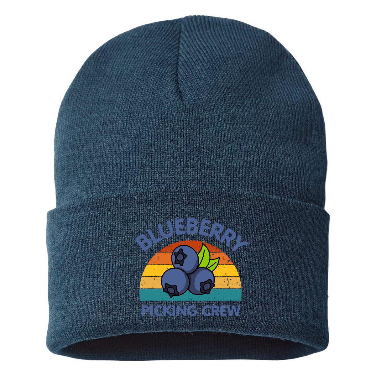 Blueberry Picking Crew Cute Family Blueberries Summer Fruit Sustainable Knit Beanie