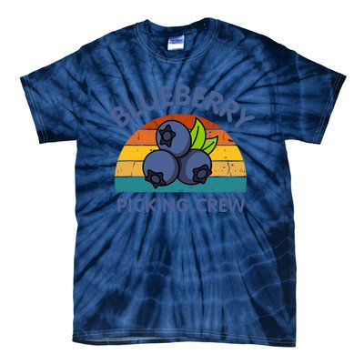 Blueberry Picking Crew Cute Family Blueberries Summer Fruit Tie-Dye T-Shirt