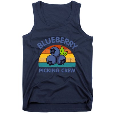 Blueberry Picking Crew Cute Family Blueberries Summer Fruit Tank Top